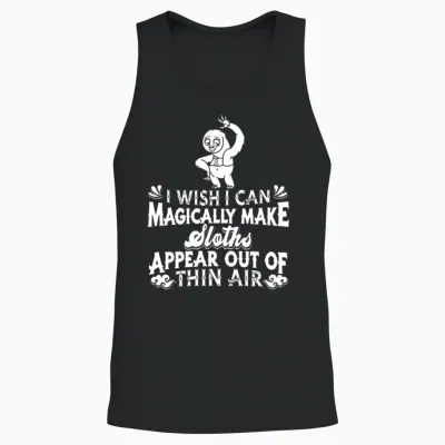 Sloth Funny Unisex Tank Top - Black