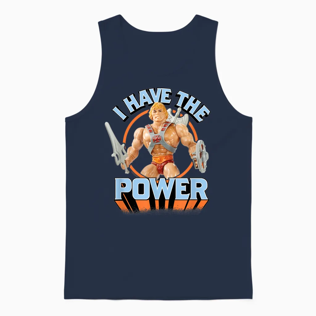 Masters of the Universe - T-Shirt with German Text "ich Habe Die, Black Unisex Tank Top in Navy