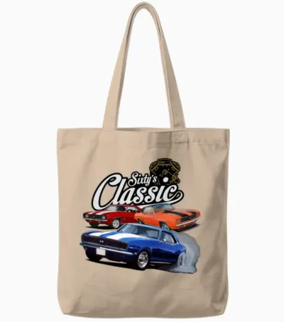 Sixties Classic Tote Bags - Natural