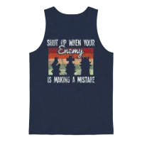 Funny Chess Quote — Memes & Humor Gift Unisex Tank Top - Navy – 1