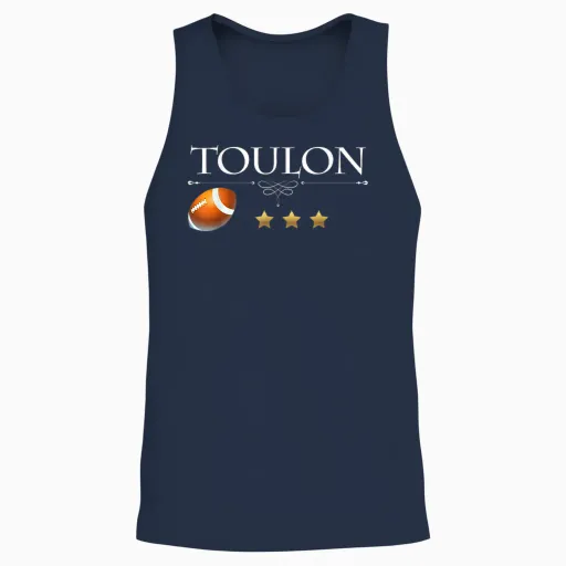 Rugby Ball Toulon 3 Stars Champion Man Woman Child T-Shirt, Black, S Unisex Tank Top - Navy