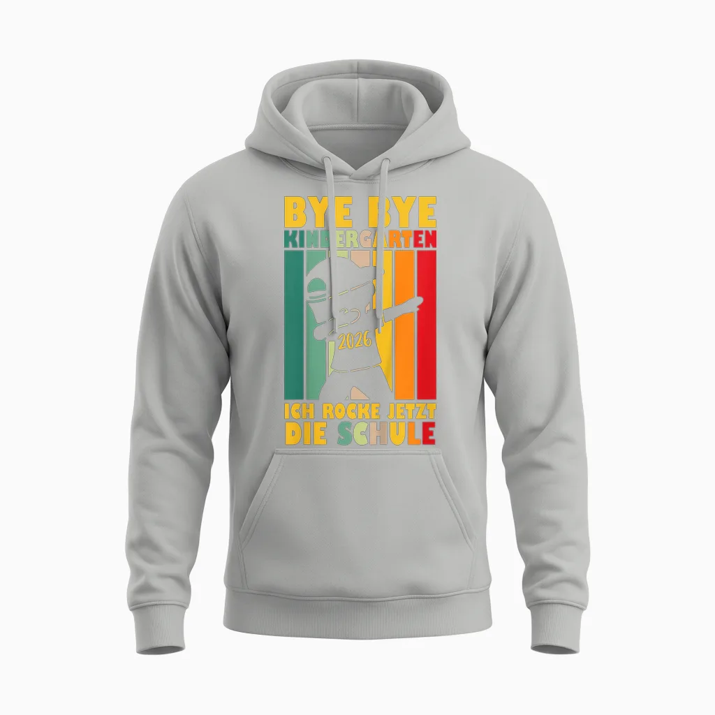 Bye Bye Kindergarten Geschafft 2026 Kita Abgänger 2026 Unisex Hoodie in Ash