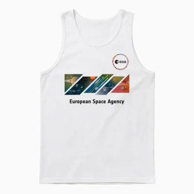 Esa European Space Agency It's the Mission of Esa T-Shirt, Grey, S Unisex Tank Top - White