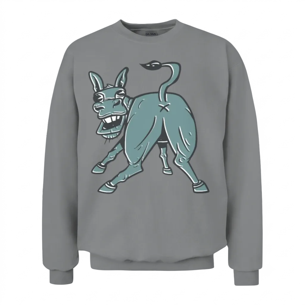Donkey Butt Ass Po Stubborn Horse Unisex Sweatshirt - Sport Grey