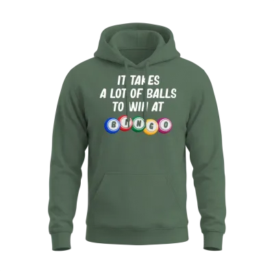 Bingo Players, Bingo, Bingo Balls Unisex Hoodie - Military Green