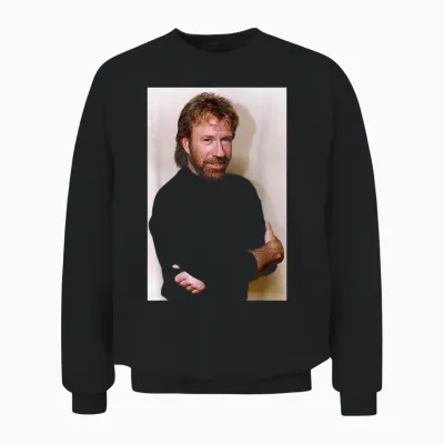 Chuck Norris Walker Texas Ranger Schauspieler & Kampfsport-Experte Unisex Sweatshirt - Black