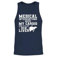 Liver Transplant Unisex Tank Top - Navy – 2