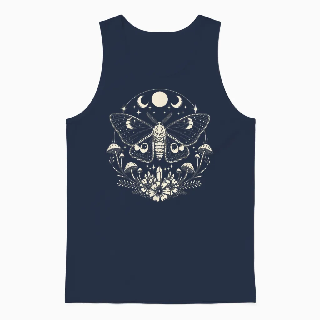 Butterfly Grunge Fairycore Therian Cute Mottenästhetik Y2k Unisex Tank Top in Navy