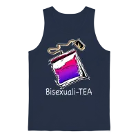 Bisexualitea Funny Bisexual Tea Bag Bi Pride Color Unisex Tank Top - Navy – 1