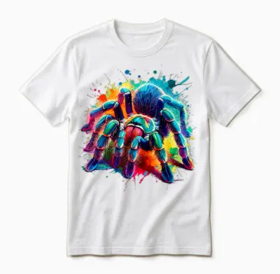 Bunte Splash-Art-Vogelspinnen-Spinnen-Vogelspinnen-Liebhaber Unisex T-Shirt - White