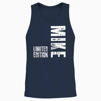 T-Shirt, Herren, Erwachsene Männer, Insbesondere Väter Und Brüder, Geschenke, Schwarz, S, Klassisch, Crew-Ausschnitt, Abgerundete Manschette, Einfarbig, Unisex Tank Top - Navy