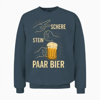 Pair of Beer Scissors Funny Beer Drinker Motif T-Shirt, Black, S Unisex Sweatshirt - Dark Heather