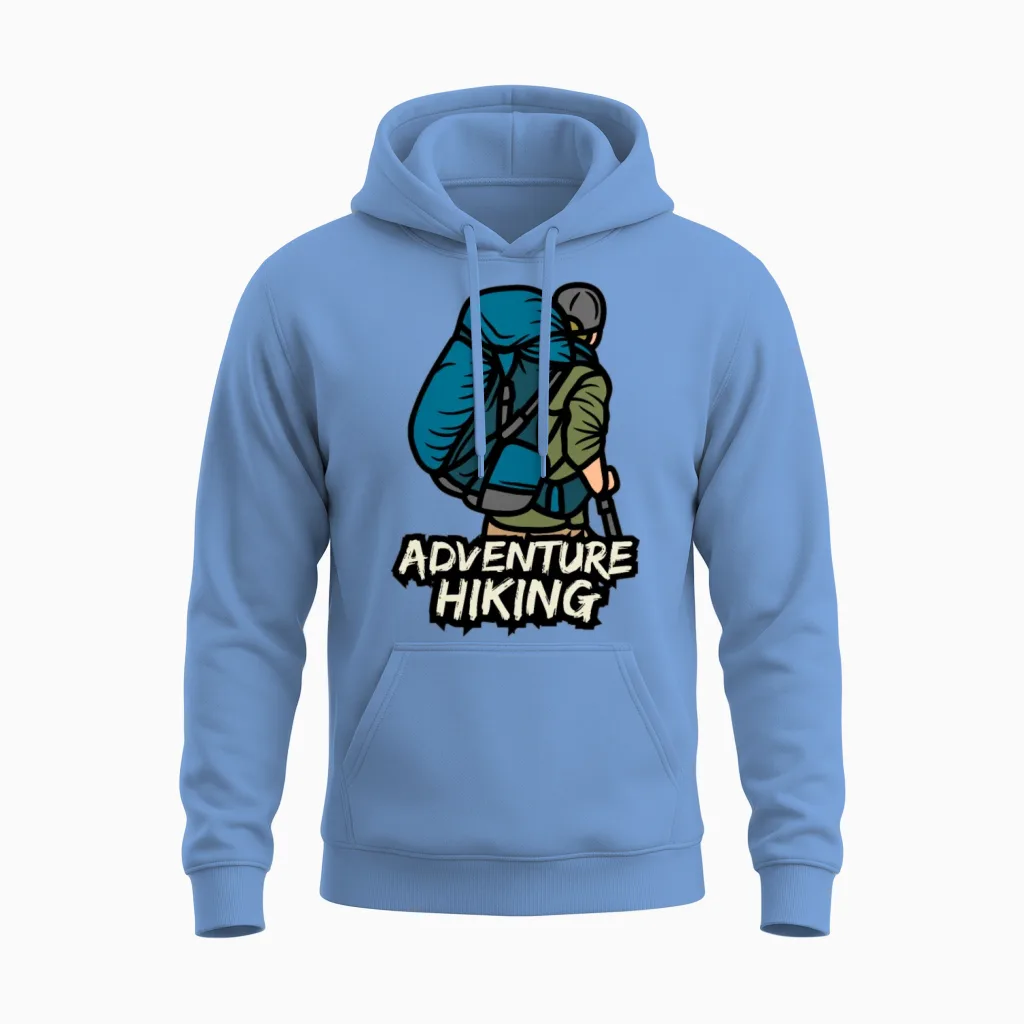 Adventure Hiking & Outdoors Unisex Hoodie in Carolina Blue