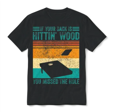 Funny Cornhole Unisex T-Shirt - Black