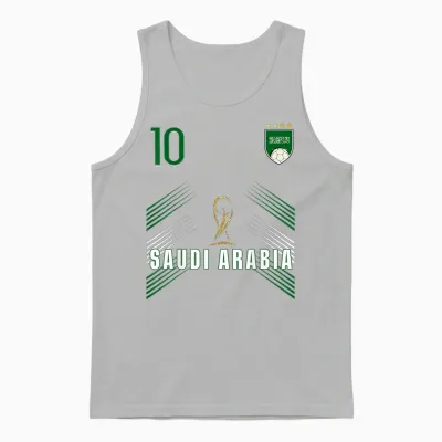Retro Saudi Arabia Flag Saudi Arabian Pride Lovers Unisex Tank Top - Ash