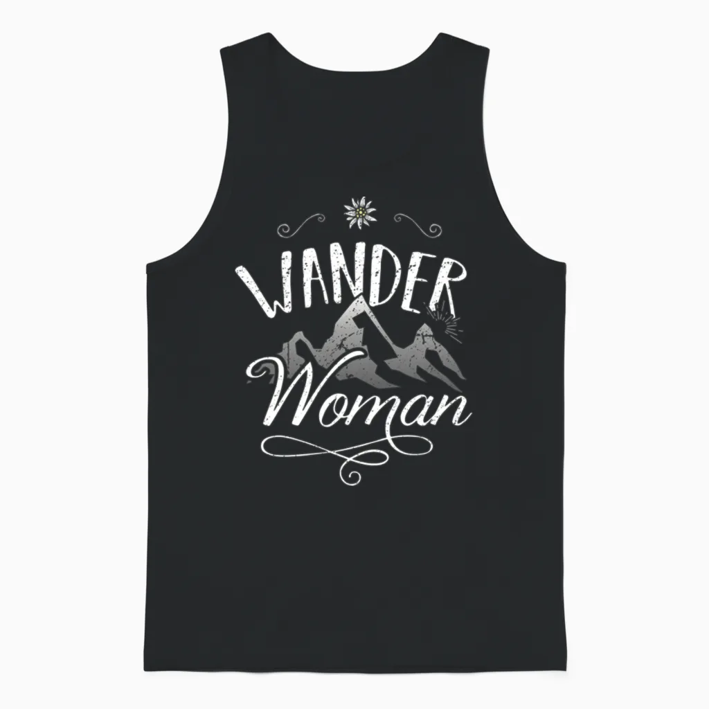 Hiking Woman & Outdoors Unisex Tank Top in Black