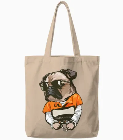 Prison Dog Imma Bad Dog... Tote Bags - Natural