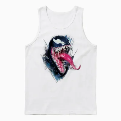 Marvel Spider-Man 2 Gamerverse Venom Erupts T-Shirt, Black Unisex Tank Top - White