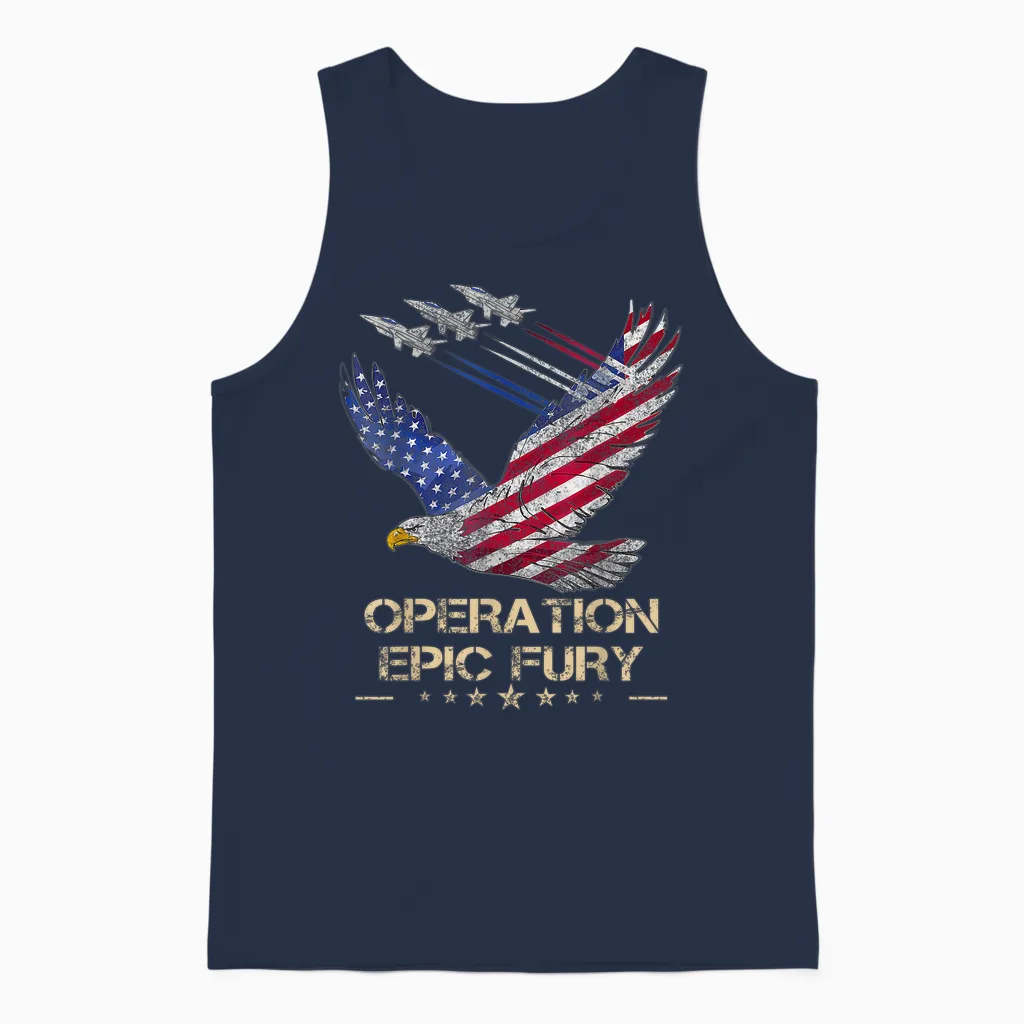 Operation Epic Fury Unisex Tank Top in Navy