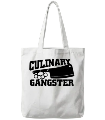 Culinary Gangster Tote Bags - White