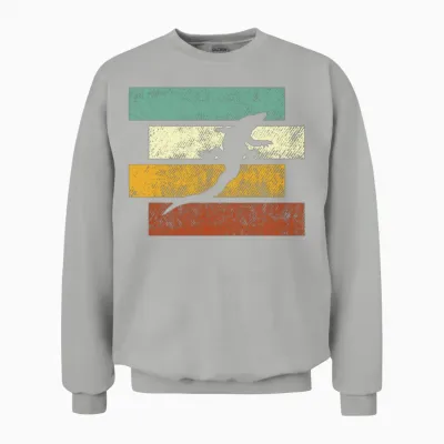 Crocodile Retro Unisex Sweatshirt - Ash