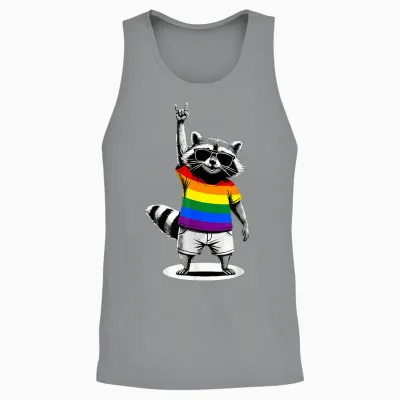 Waschbär Lgbtq Pride Month Unisex Tank Top - Sport Grey