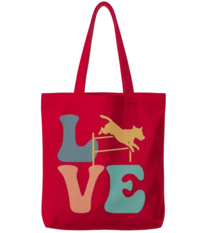 Dog Agility Dog Training Trainer Tote Bags - Red