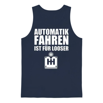 Automatic Manual Transmission Car Stick Drive Unisex Tank Top - Navy