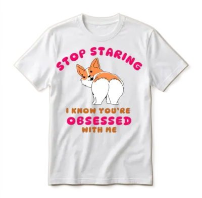 Fat Corgi, Chubby Corgi, Corgi Mom, Corgi Meme Unisex T-Shirt - White