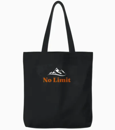 Hiking. the Mountains No Limit Tote Bags - Black