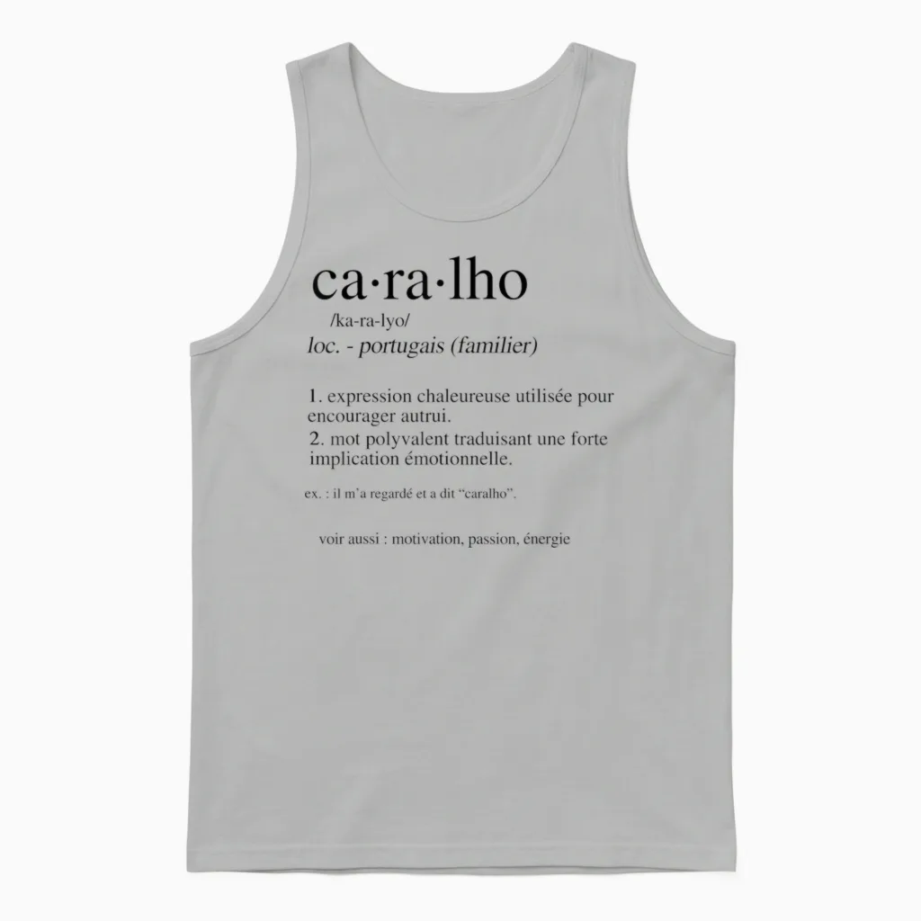Caralho Définition Humour Portugais Expression Drôle Unisex Tank Top in Ash