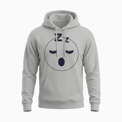 Sleep Emoticon Pajama Sleeping Pjs Men Women Pajamas Unisex Hoodie - Ash