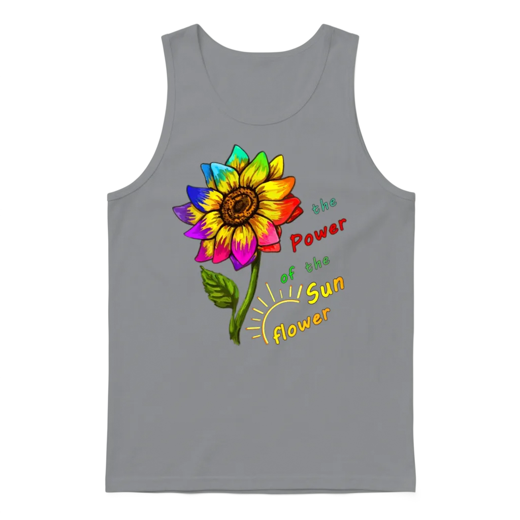Sunflower Rainbow โ Pride Unisex Tank Top - Sport Grey