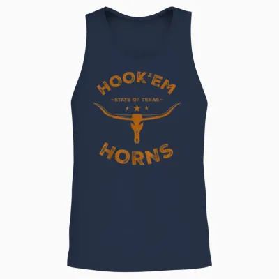 Hookém Horns State of Tex Unisex Tank Top - Navy