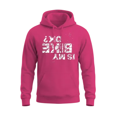 Is My Bike Ok - White Unisex Hoodie - Heliconia