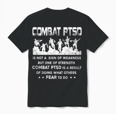Combat Ptsd Is Not a Sign of Weakness Unisex T-Shirt - Black