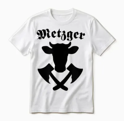 Zunftwappen Handwerker Metzger Symbol Fleischer Wappen Unisex T-Shirt - White