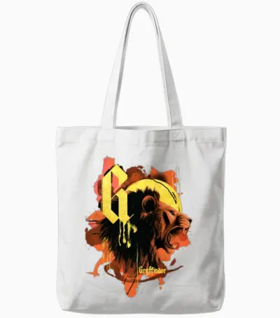 Harry Potter Gryffindor Lion Tote Bags - White