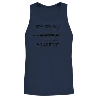 Rowing, Crew, Row Your Boat Unisex Tank Top - Navy – 2