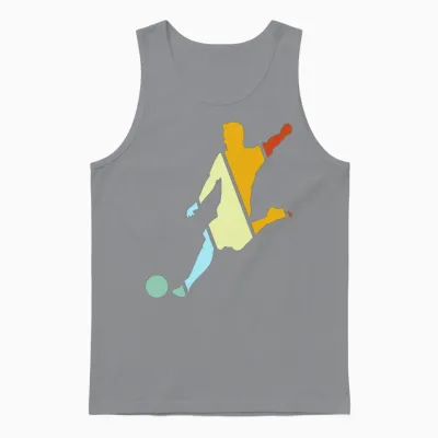 Soccer Retro Unisex Tank Top - Sport Grey