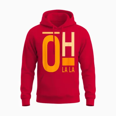 Graphique En Couleur Orange Oh La La Orange Unisex Hoodie - Red