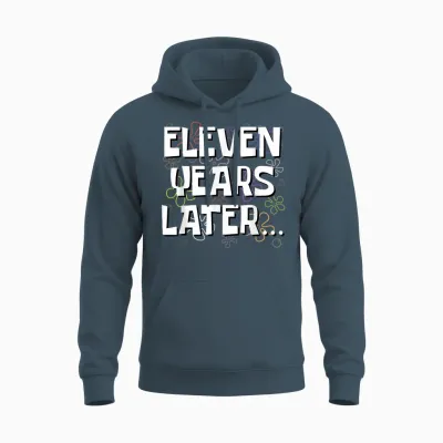 Eleven Years Later Funny Meme 11 Year Old 11th Birthday Unisex Hoodie - Dark Heather