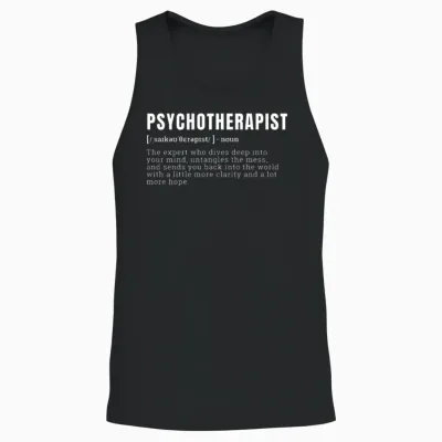 Funny Psychotherapist Definition Occupation Unisex Tank Top - Black