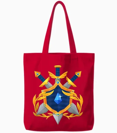 Master Emblem Tote Bags - Red