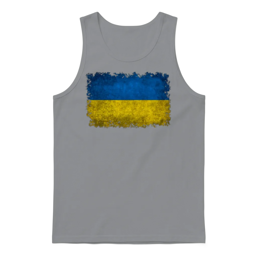 Flag of Ukraine Unisex Tank Top - Sport Grey