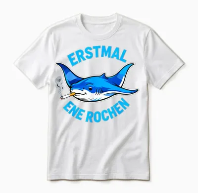 Ersmal Ene Rochen Lustiges Raucher Wortspiel Rauchen Unisex T-Shirt - White