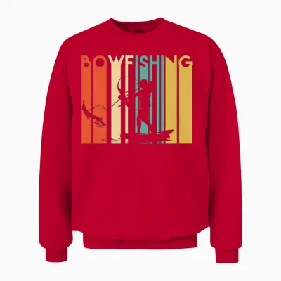 Retro Bowfishing Unisex Sweatshirt - Red