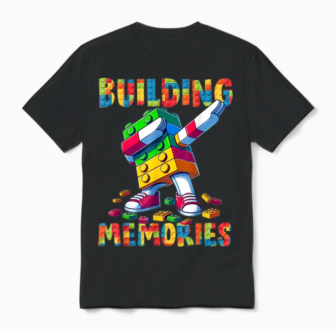 Building Memories Master Builder Building Bricks Blocks Dab Unisex T-Shirt in Black