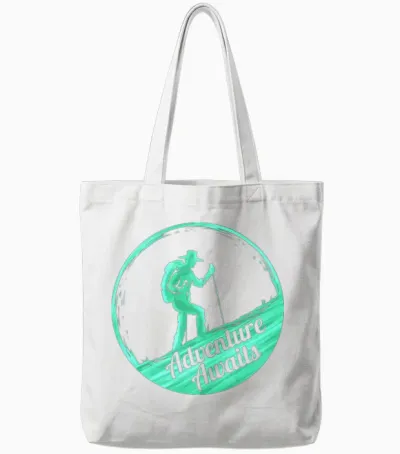 Adventure Awaits Dad Camping and Hiking Tote Bags - White