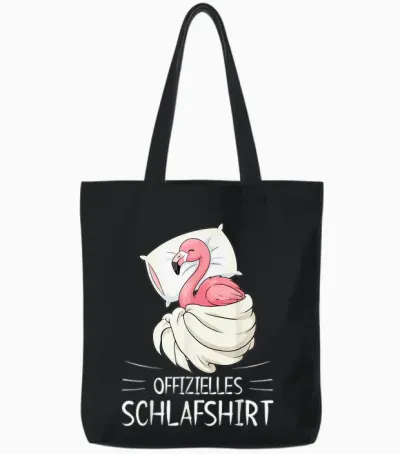Offizielles Schlafshirt Flamingo Pyjama Schlafanzug Tote Bags - Black